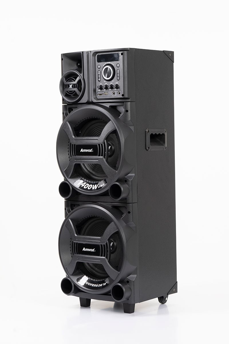 Caixa de Som Amplificada ACA 1402 Titan Black Função Karoke