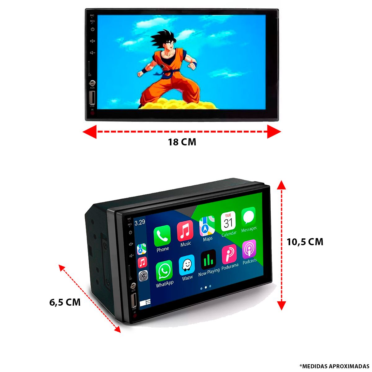 ネット　７ｍ×７ｍ Multimídia 7 Polegadas Com Espelhamento De Celular IOS Android E