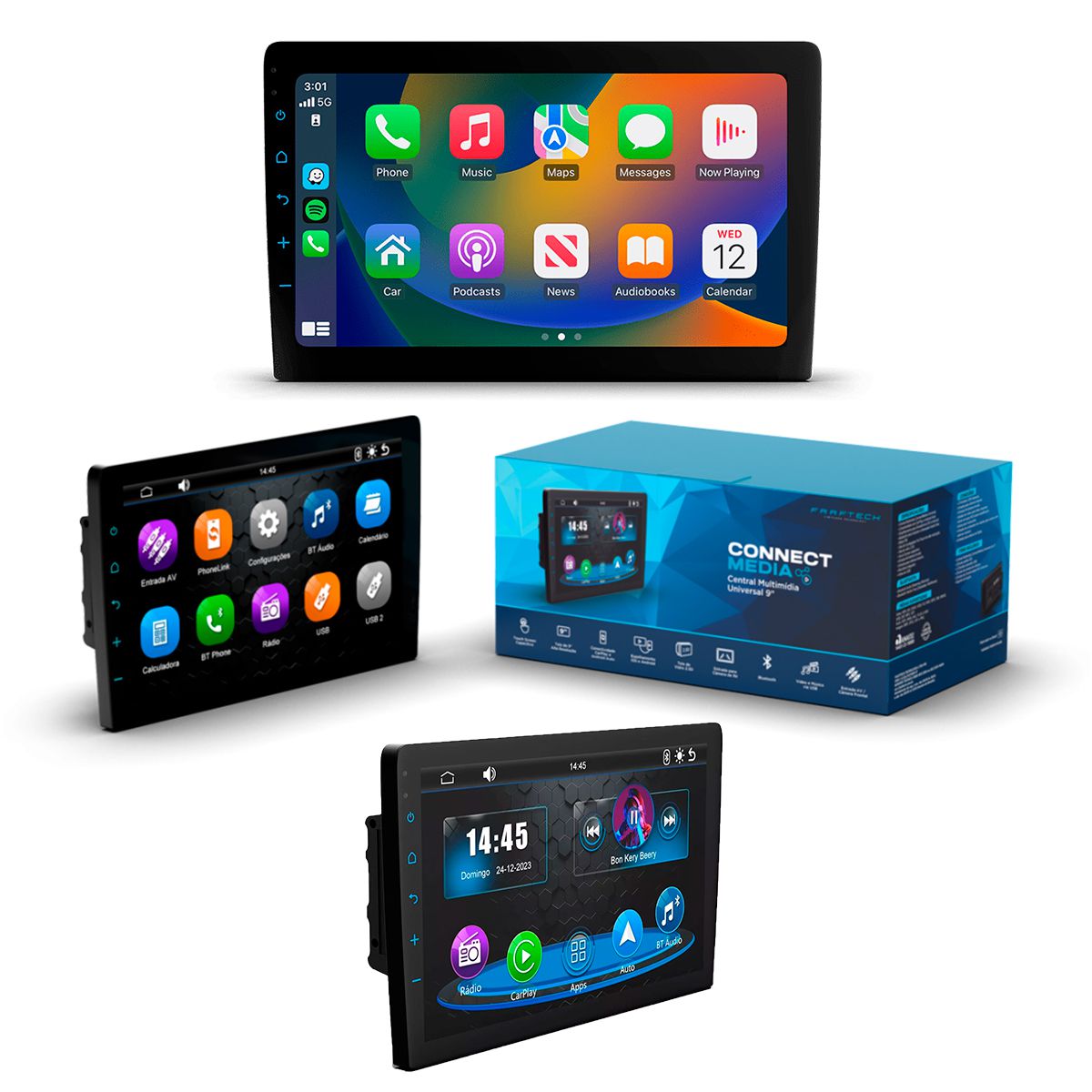 Multimídia 9 polegadas CarPlay Android Auto Espelhamento Android