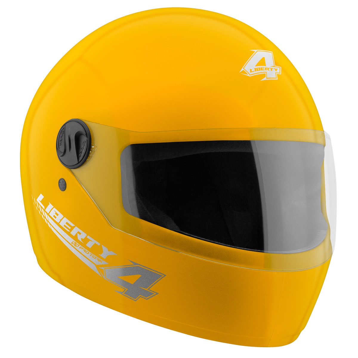 Capacete Moto Amarelo Tamanho 58 ProTork Viseira Cristal Casco Em ABS E capacete-moto-amarelo-tamanho-58-protork-viseira-cristal-casco-em-abs-e