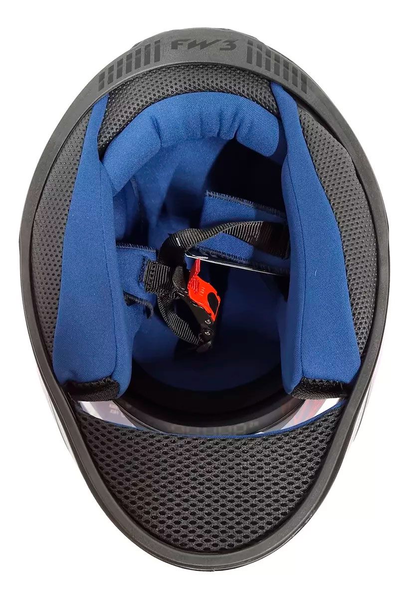 Capacete Moto Fechado GTX Fox FW3 Tamanho 60 Viseira Cristal ABS