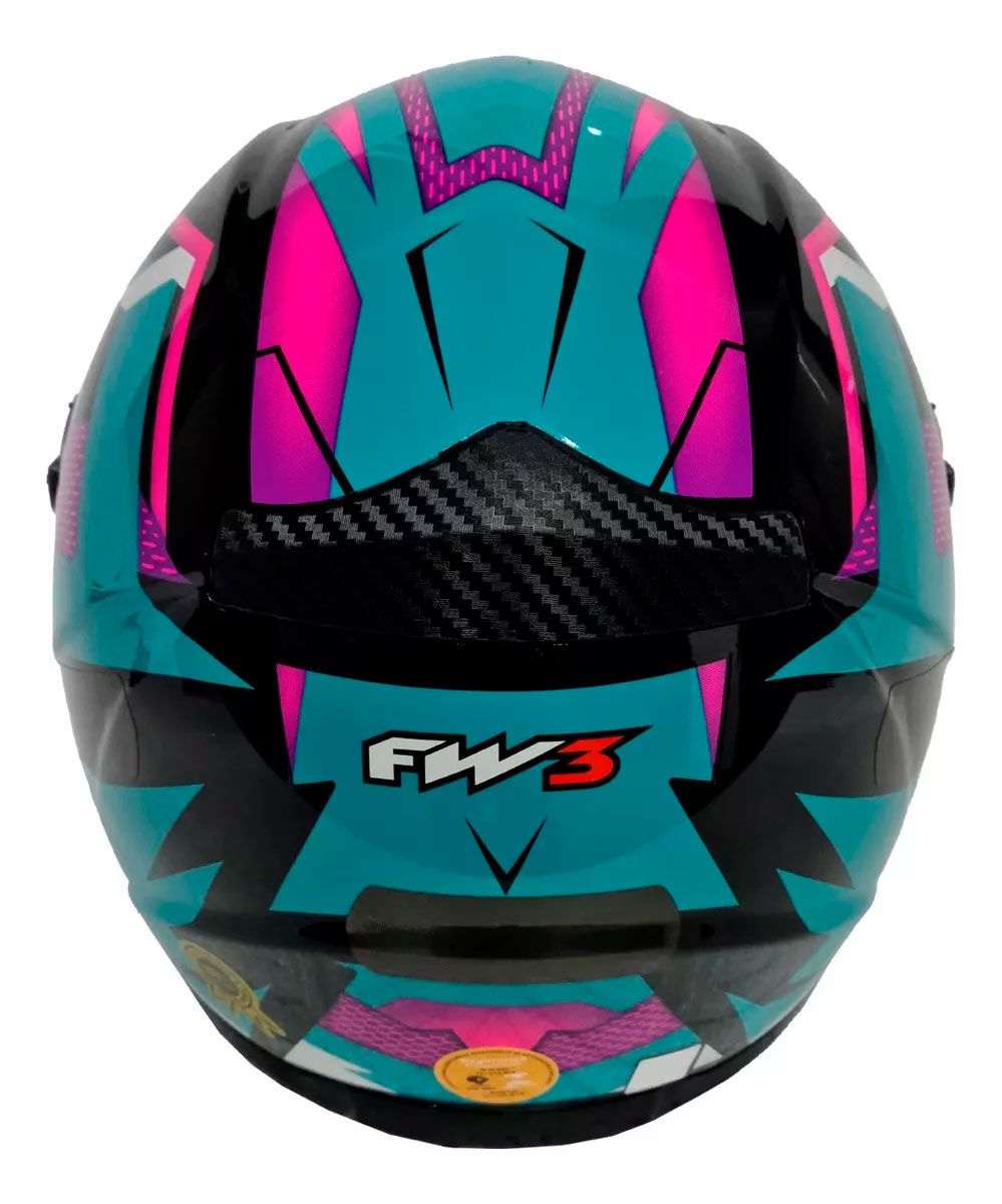 Capacete Moto Fechado GTX Fox FW3 Tamanho 60 Viseira Cristal ABS