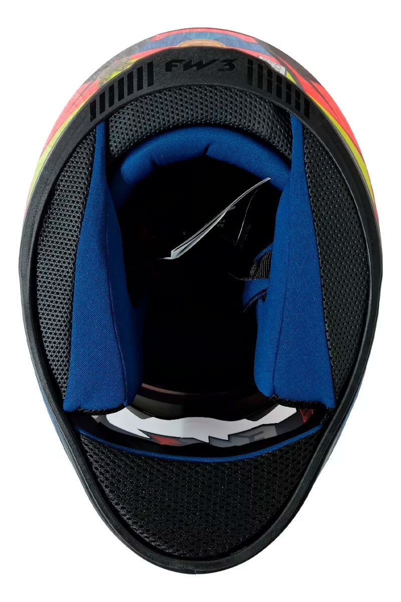 Capacete Moto Fechado GTX Fox FW3 Tamanho 58 Viseira Cristal ABS
