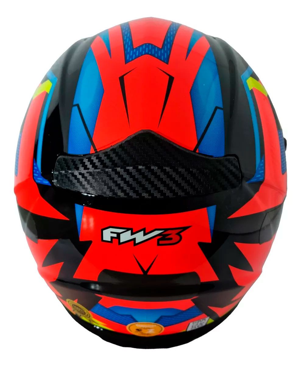 Capacete Moto Fechado GTX Fox FW3 Tamanho 58 Viseira Cristal ABS