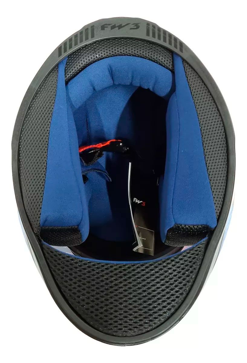 Capacete Moto Fechado GTX Fox FW3 Tamanho 58 Viseira Cristal