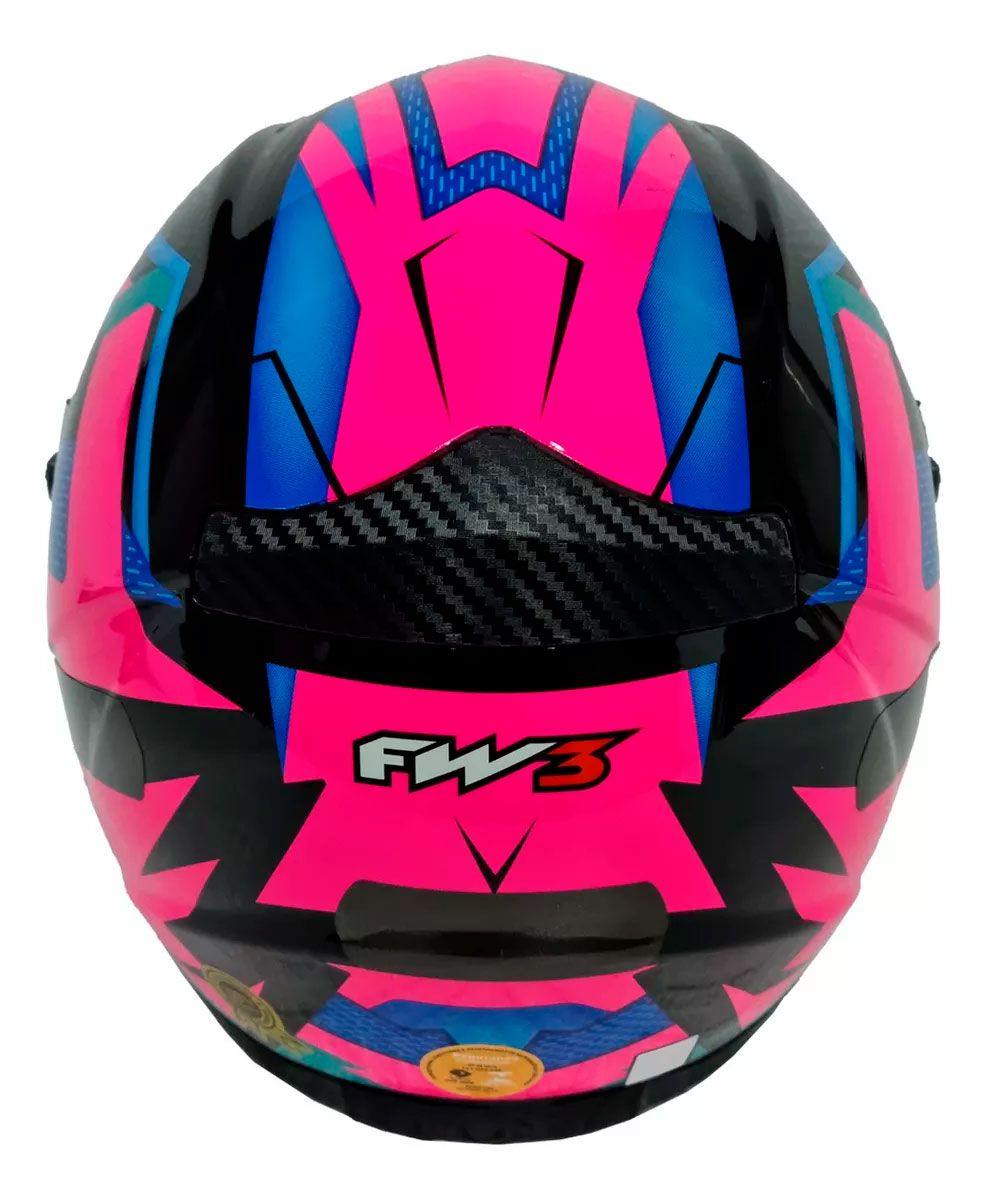 Capacete Moto Fechado GTX Fox FW3 Tamanho 58 Viseira Cristal ABS