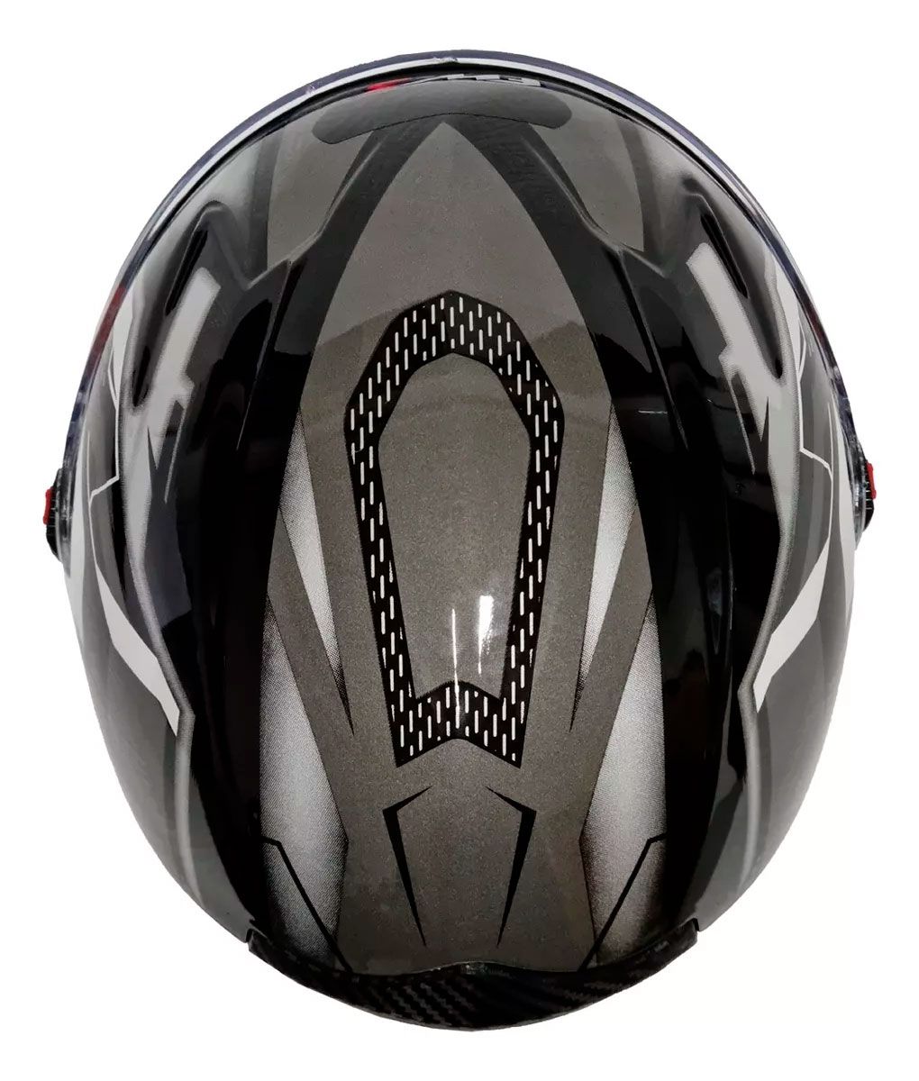 Capacete Moto Fechado GTX Fox FW3 Tamanho 60 Viseira Cristal ABS
