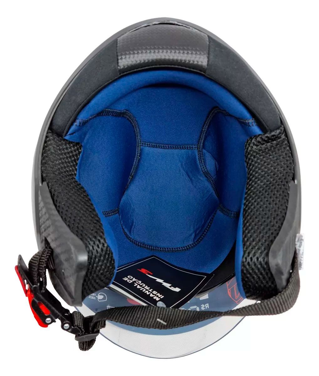 Capacete Moto Aberto FW3 X Open Up Fox 56 Viseira Cristal 2mm