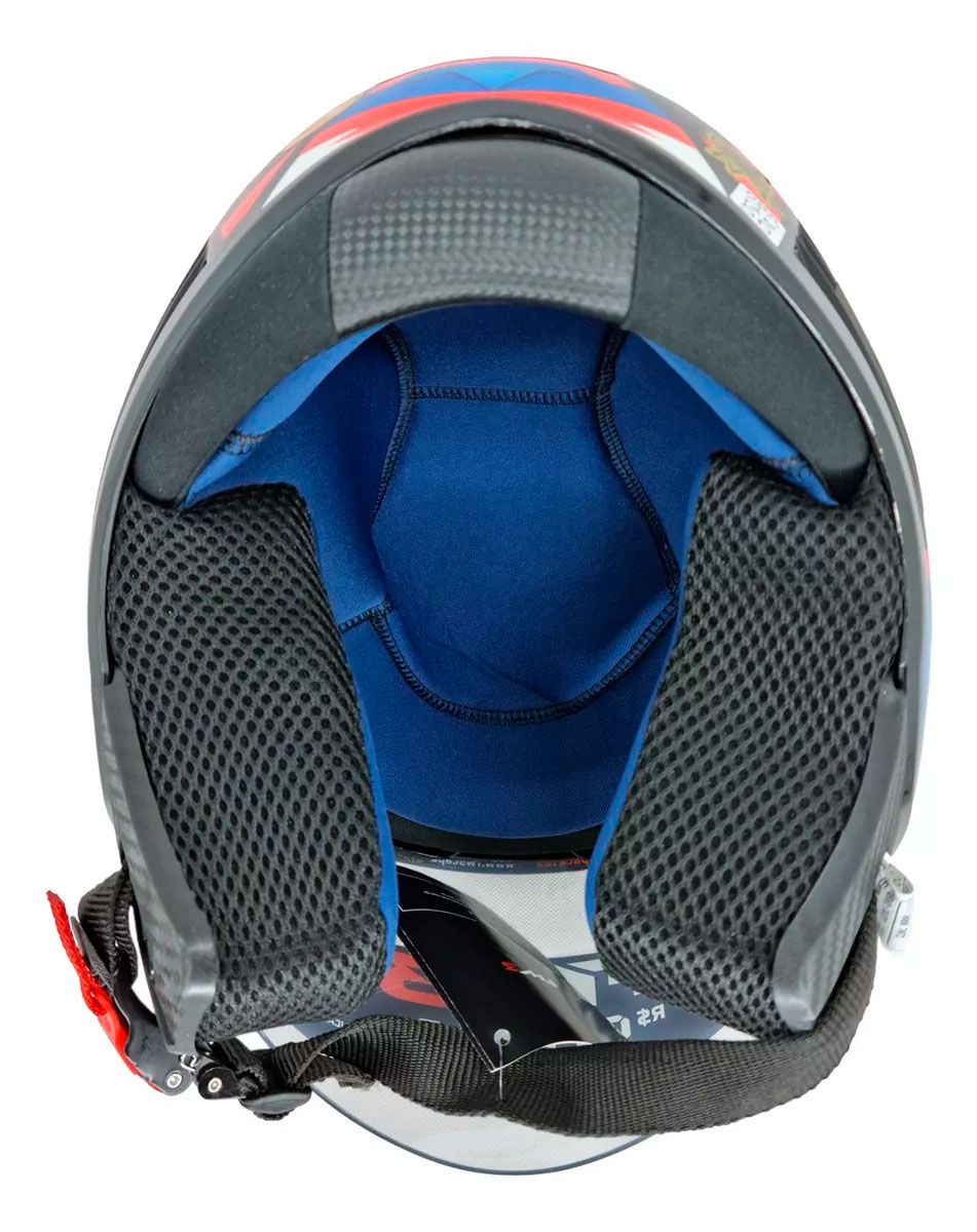 Capacete Moto Aberto FW3 X Open Up Fox 60 Viseira Cristal 2mm