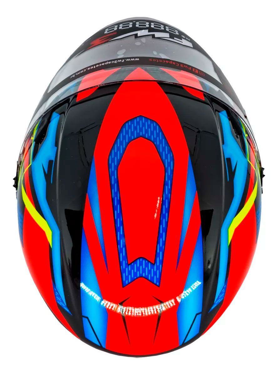 Capacete Moto Aberto FW3 X Open Up Fox 58 Viseira Cristal 2mm