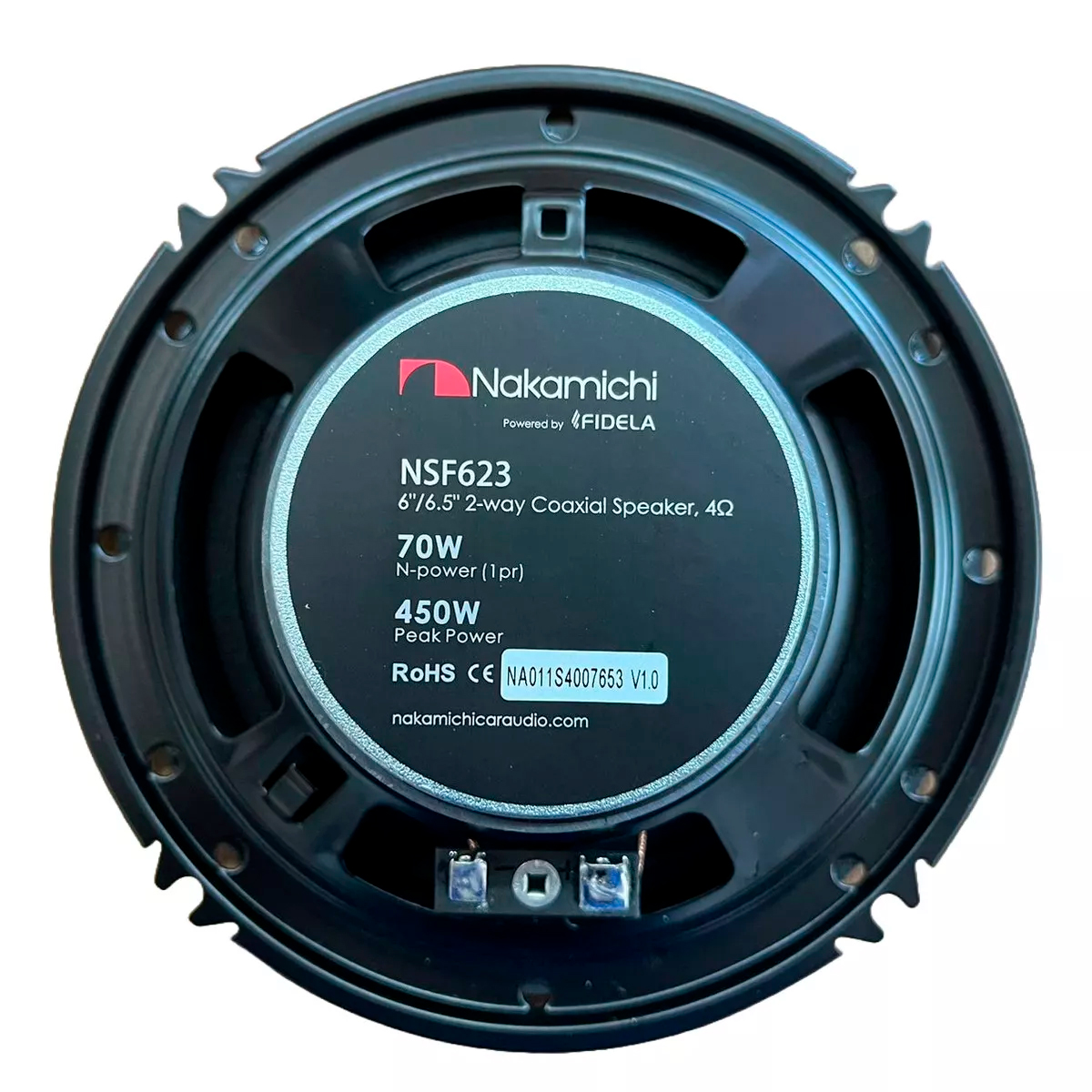 Kit Alto Falante Coaxial Nakamichi NSF623 6 Polegadas 70 WRMS 220