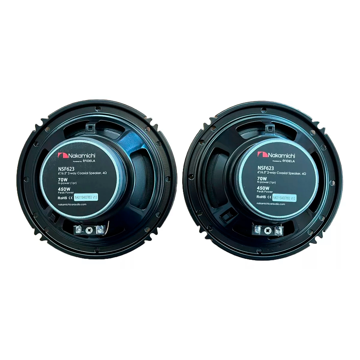 Kit Alto Falante Coaxial Nakamichi NSF623 6 Polegadas 70 WRMS 220