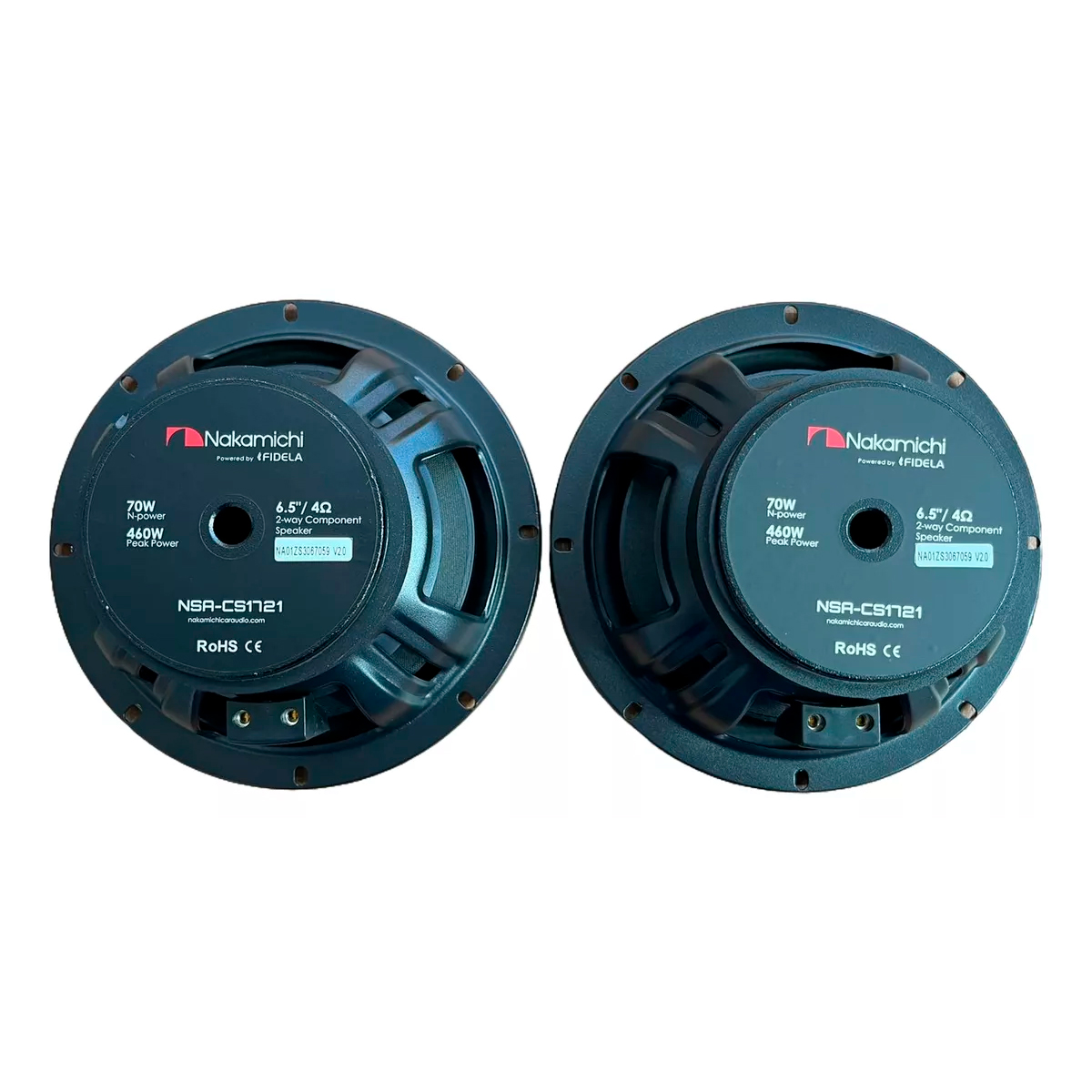 Kit 2 Vias 6,5 Polegadas 70WRMS 4Ohms 460W PMPO N-Power NSA-CS1721