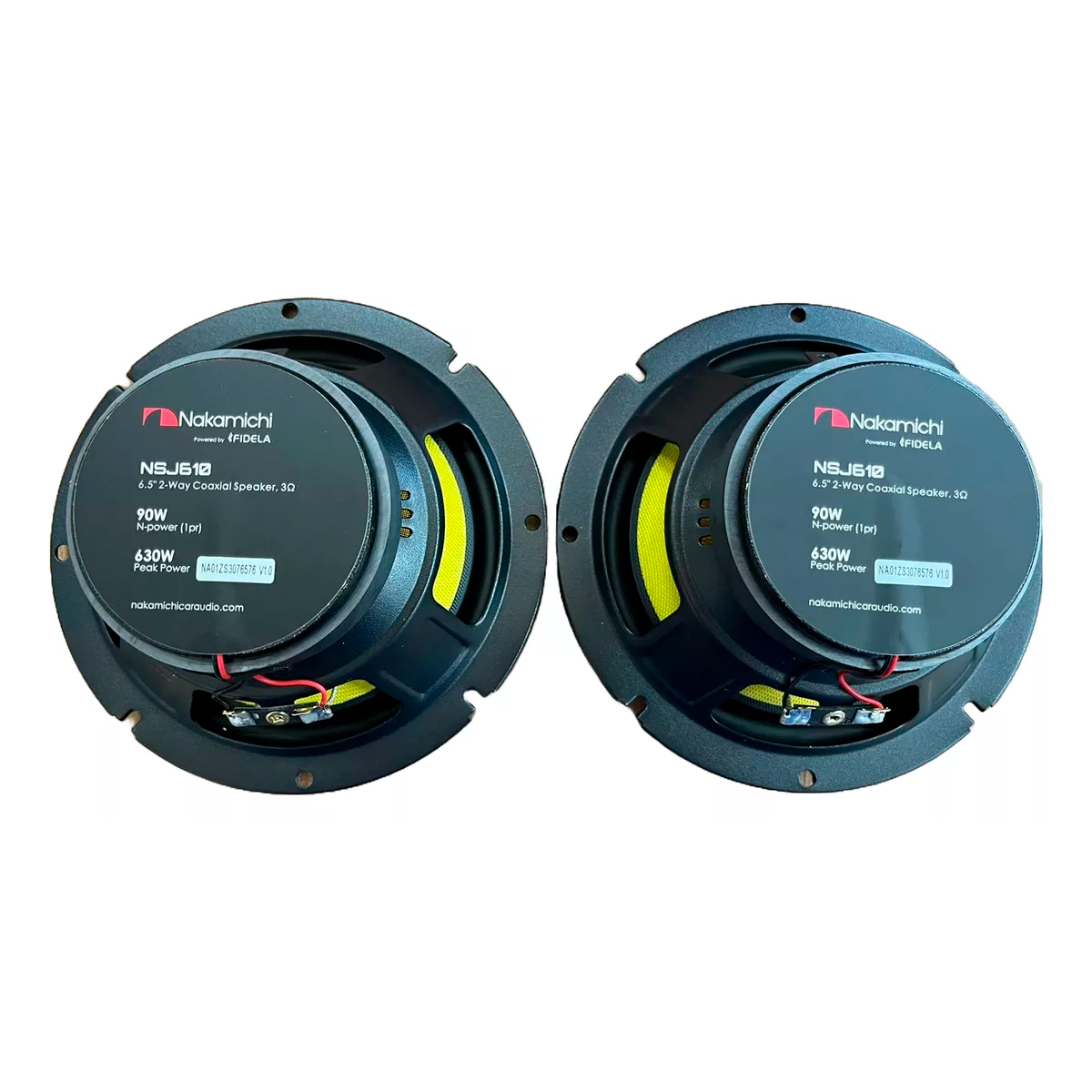 Par Alto Falantes Amarelos 6.5 Polegadas 90WRMS Impedância 3 Ohms