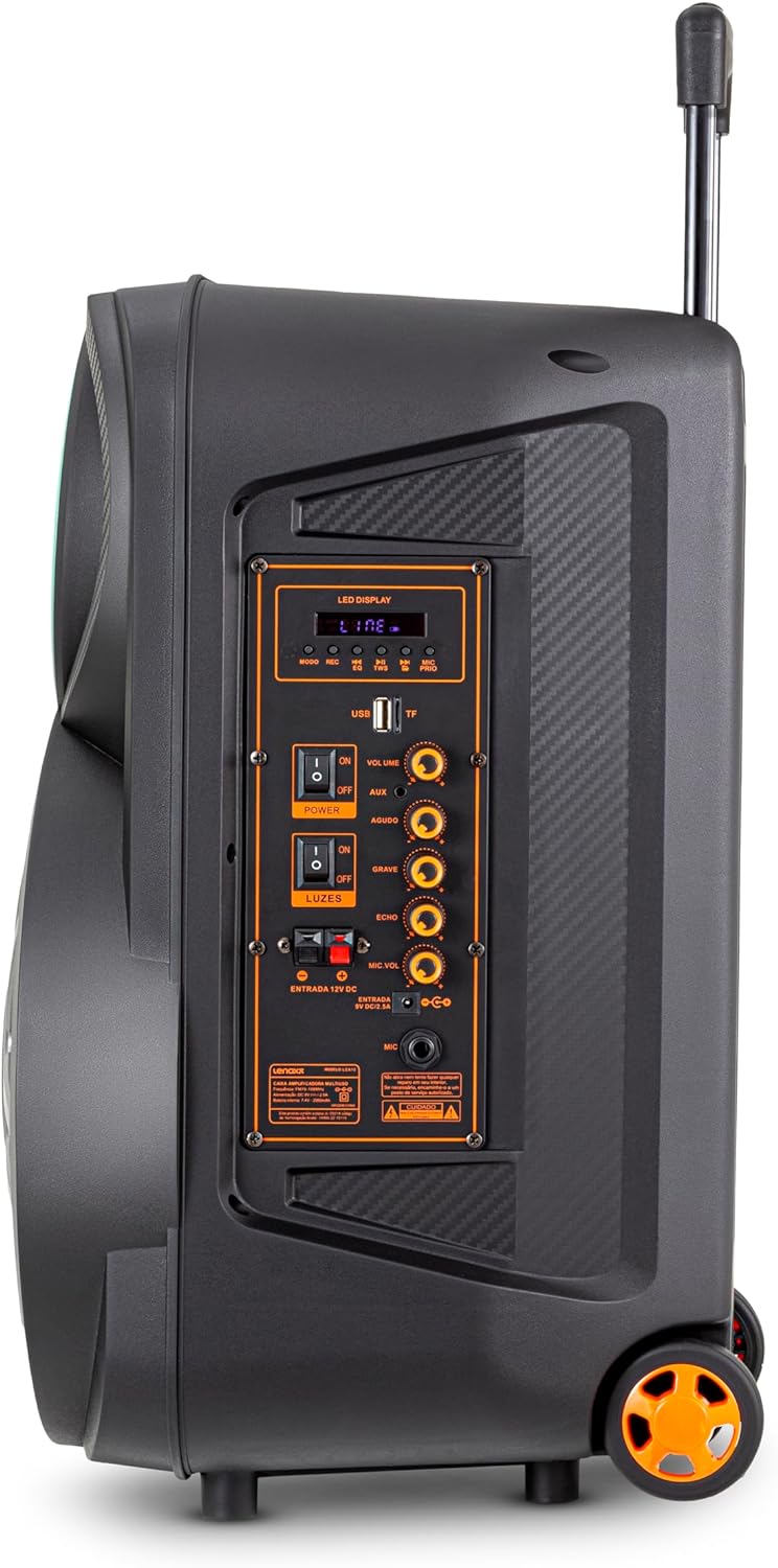 Caixa Amplificada 12 Polegadas Bluetooth USB Micro SD Entrada P2