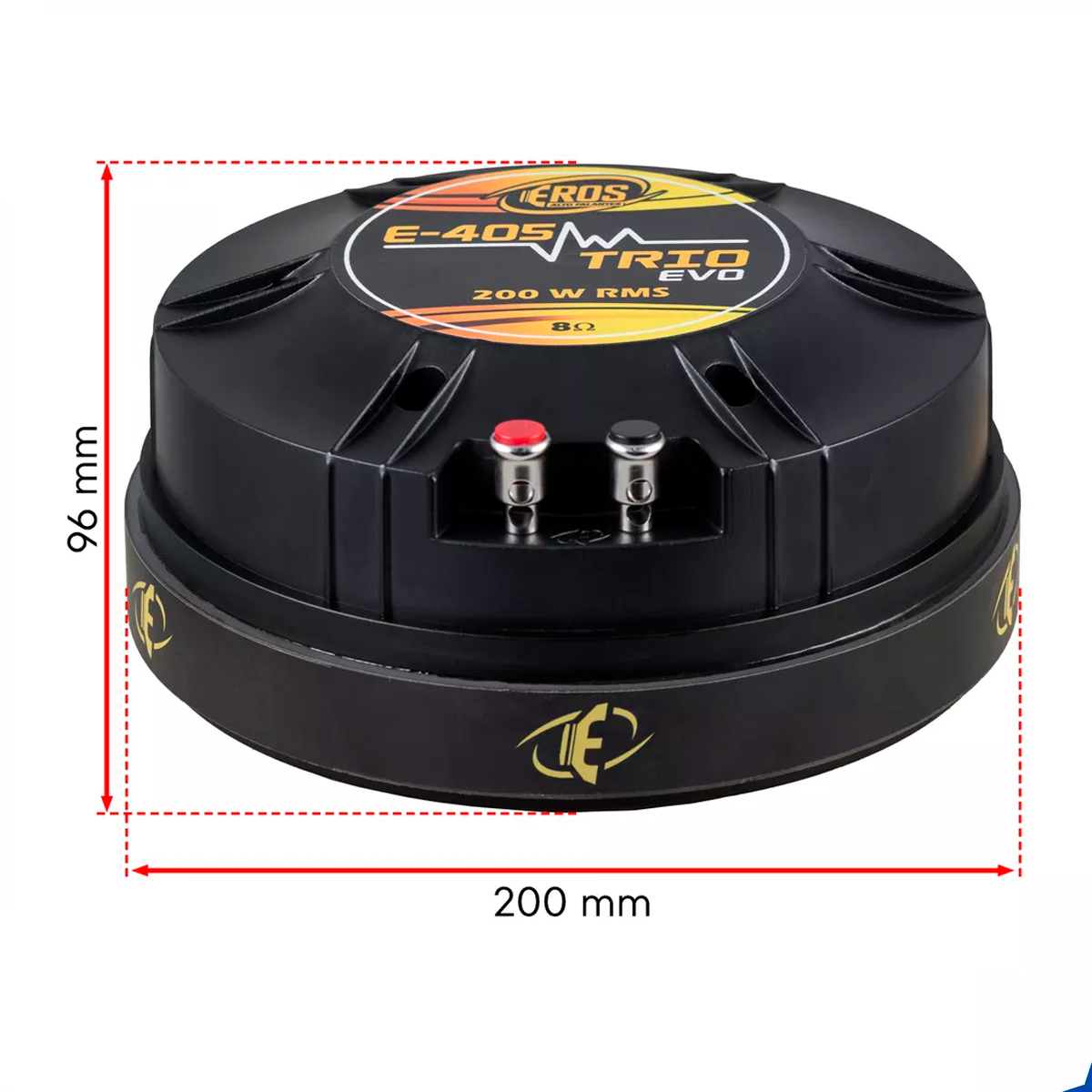 Driver E 405 Trio Evo 200 WRMS 8 Ohms Diafragma Fenólico Preto