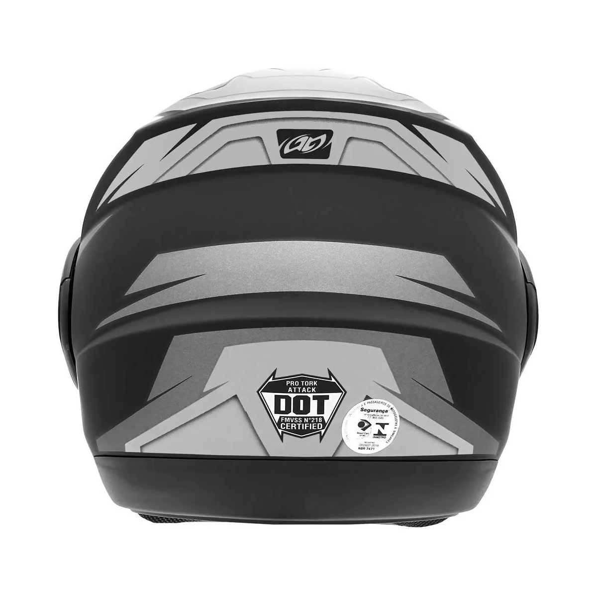 Capacete Moto Fechado Attack HSA Viseira Cristal Preto/Cinza