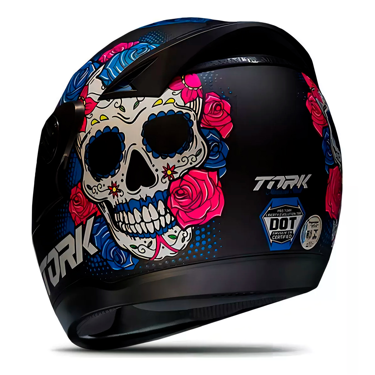 Capacete Moto Fechado G7 Caveira Mexicana Viseira Cristal Preto/Verde ...