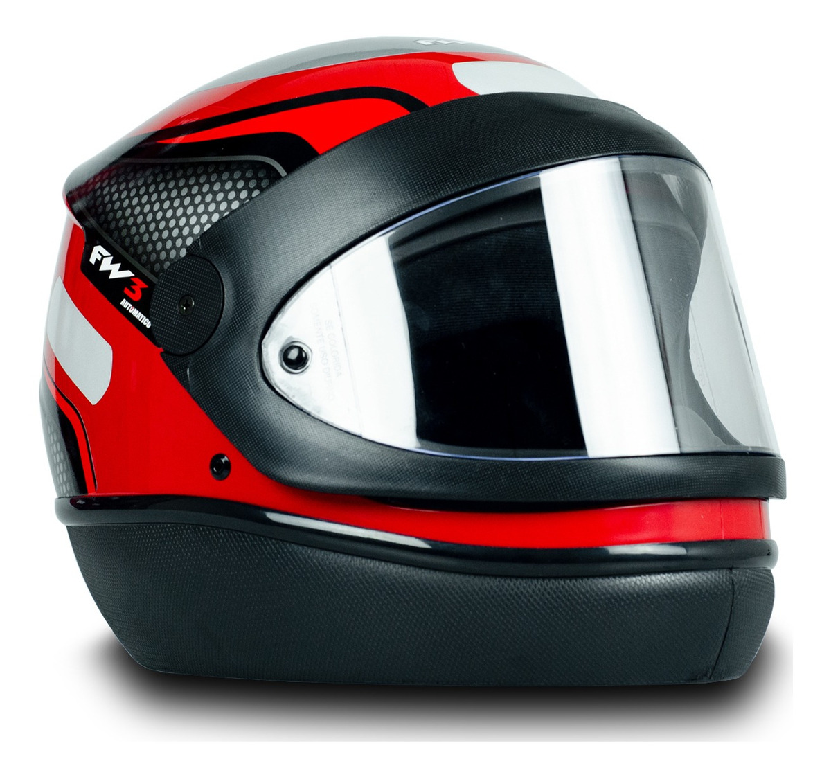 Capacete Moto Fechado Automatic Vermelho Viseira Cristal Inmetro