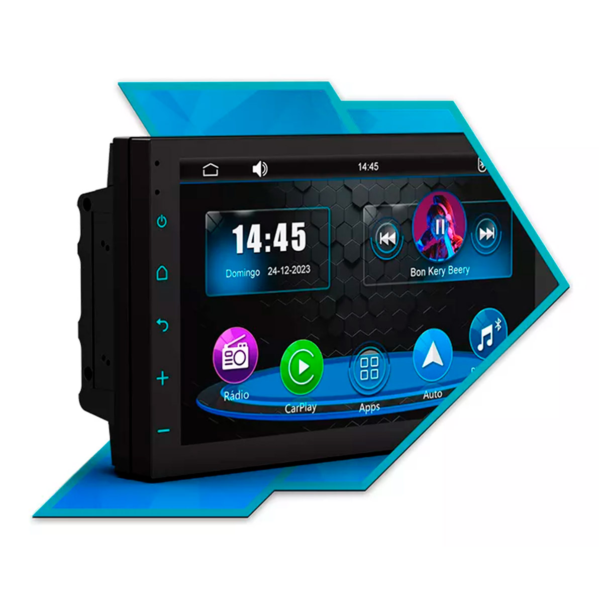 Multimídia 7 Polegadas Com Android Auto E CarPlay USB Bluetooth - Auto ...