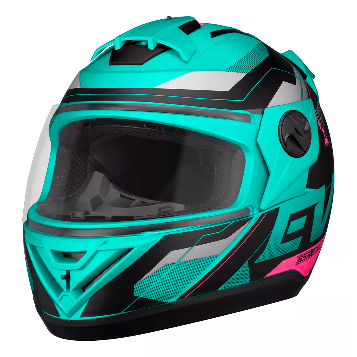 Capacete Moto Fechado Verde Turquesa G8 EVO Viseira Cristal