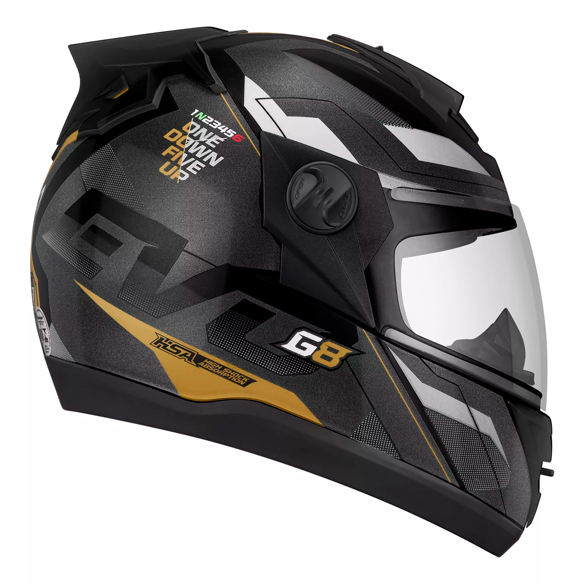 Capacete Moto Fechado Preto G8 EVO Viseira Cristal Inmetro Tamanho