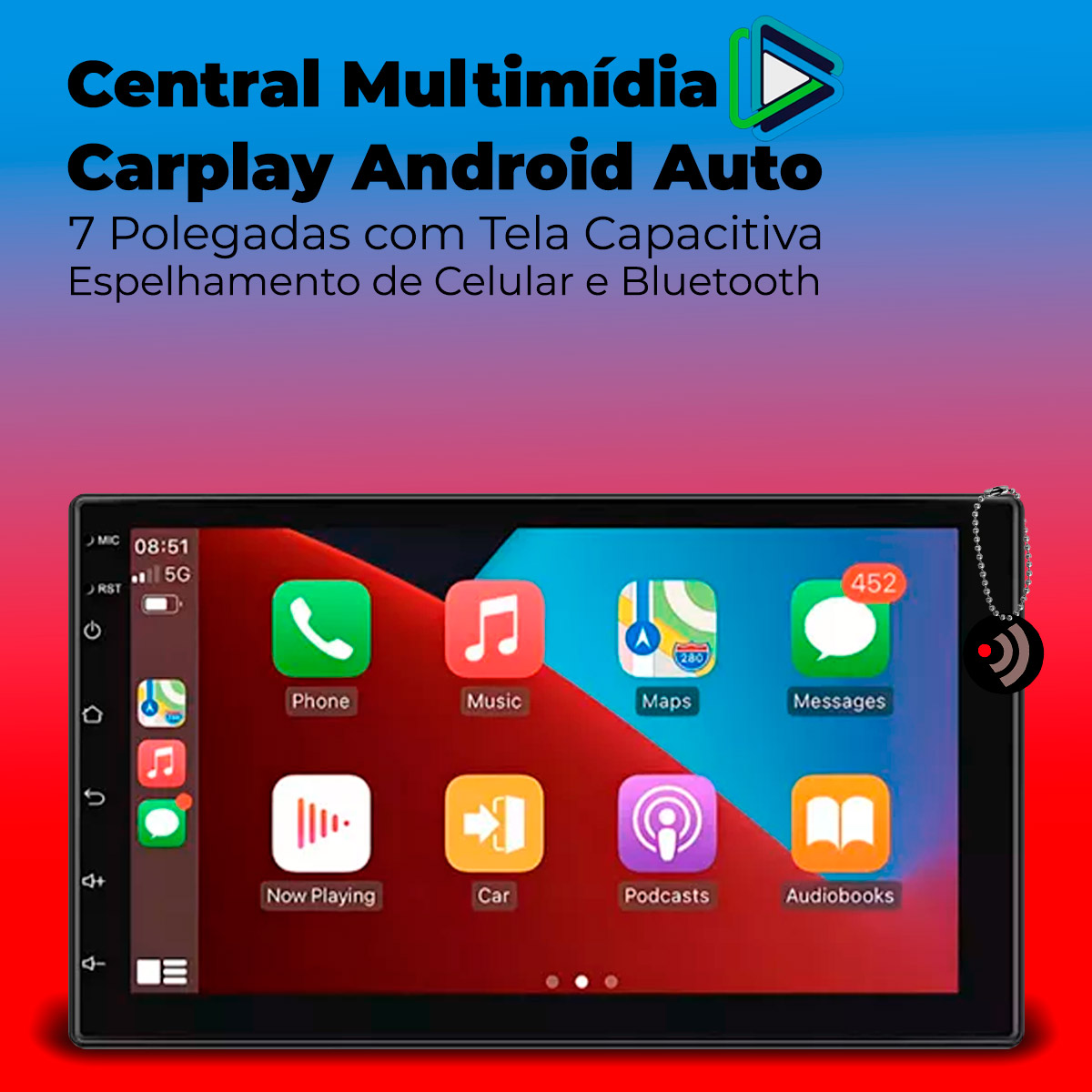 Central Multimidia CarPlay Android Auto 7