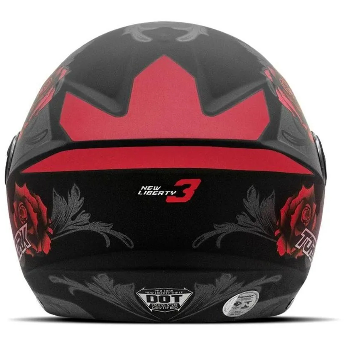 Capacete Moto Pro Tork Aberto New Liberty 3 Three Flowers Fosco