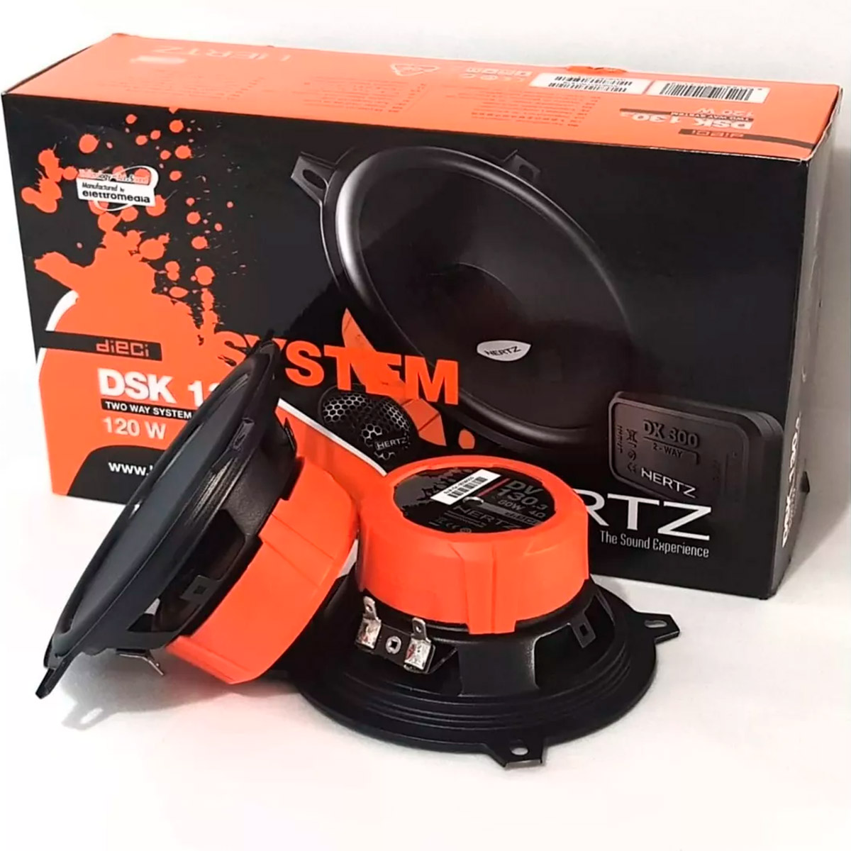 Kit 2 Vias Alto Falantes Hertz Dsk 130.3 5 Polegadas 120w Rms