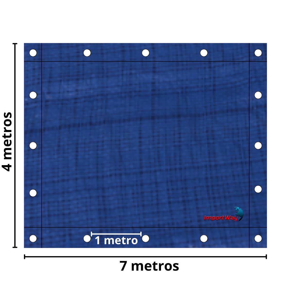 Lona Plástica 7x4 Reforçada 70gsm 100 Micras 28 Metros Quadrados