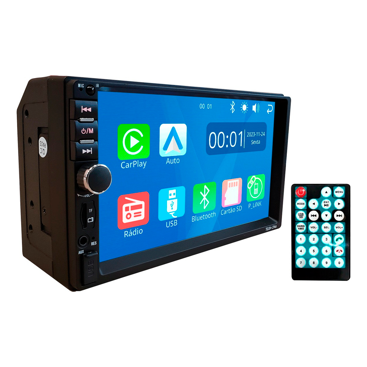 Central Multimídia Mp5 7" Automotiva Android Auto Carplay 2 Din ...