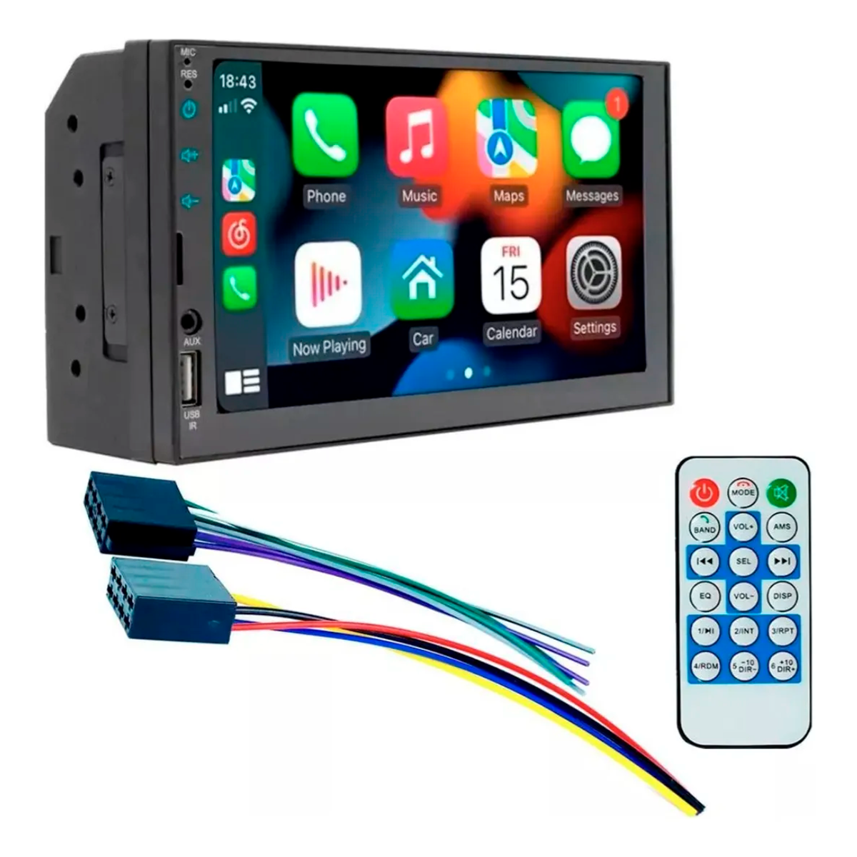 Multimídia 7 Polegadas Carplay Android Auto Com Espelhamento de