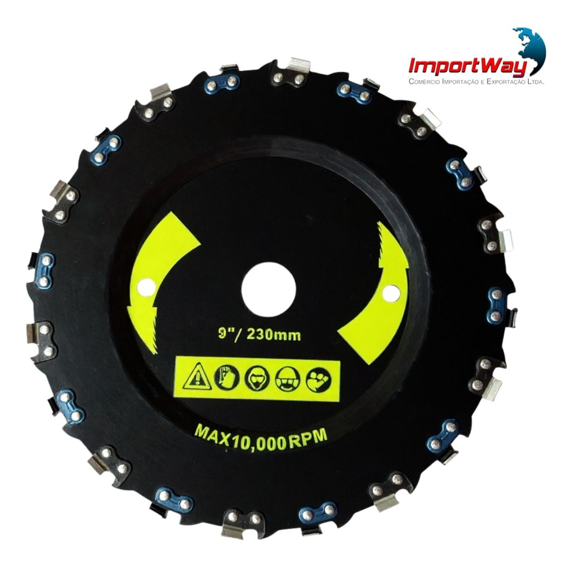 フライ　マテリアル Lâmina Para Roçadeira 230mm Importway Aço Resistente Corte Rápido