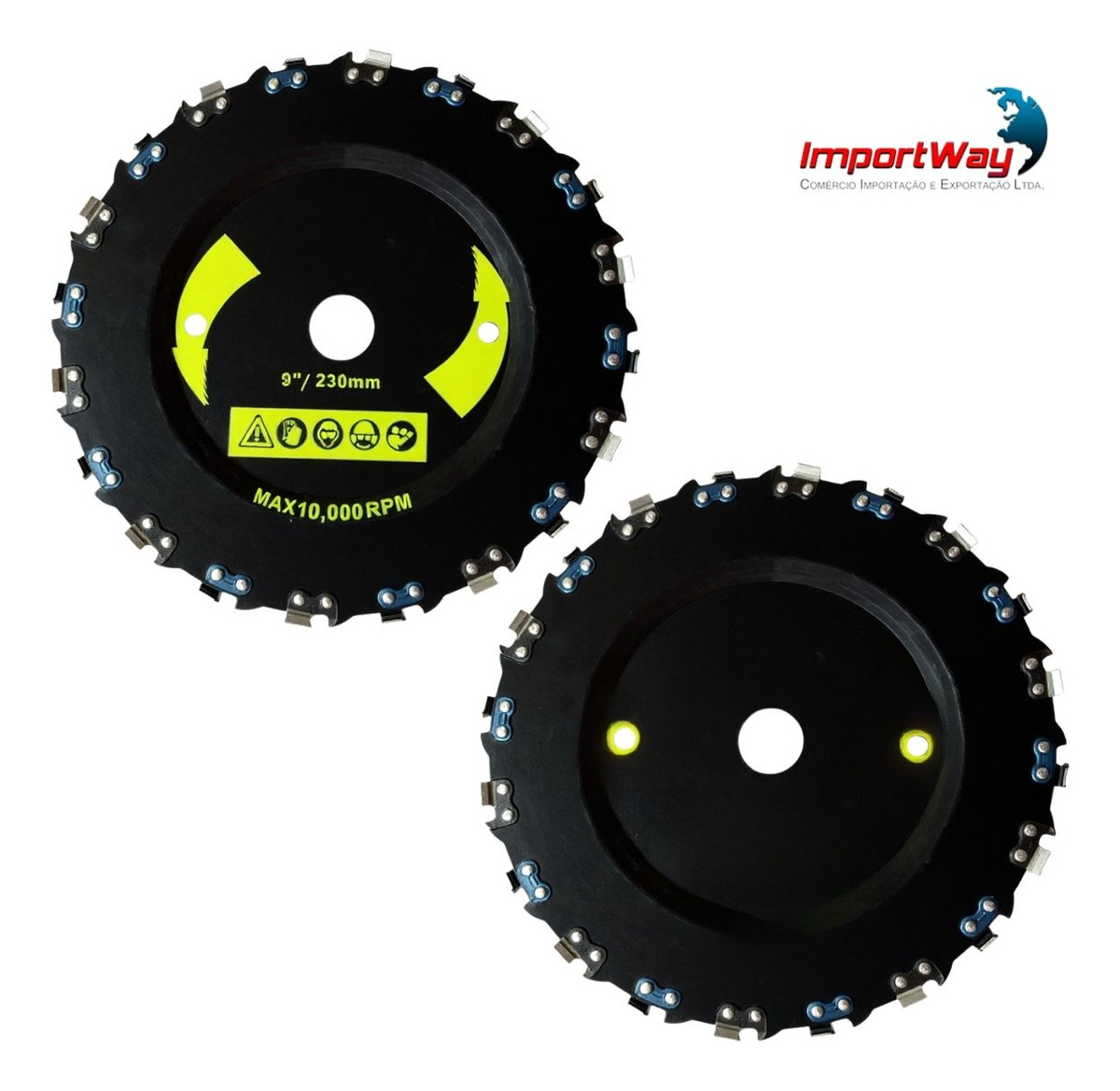 フライ　マテリアル Lâmina Para Roçadeira 230mm Importway Aço Resistente Corte Rápido