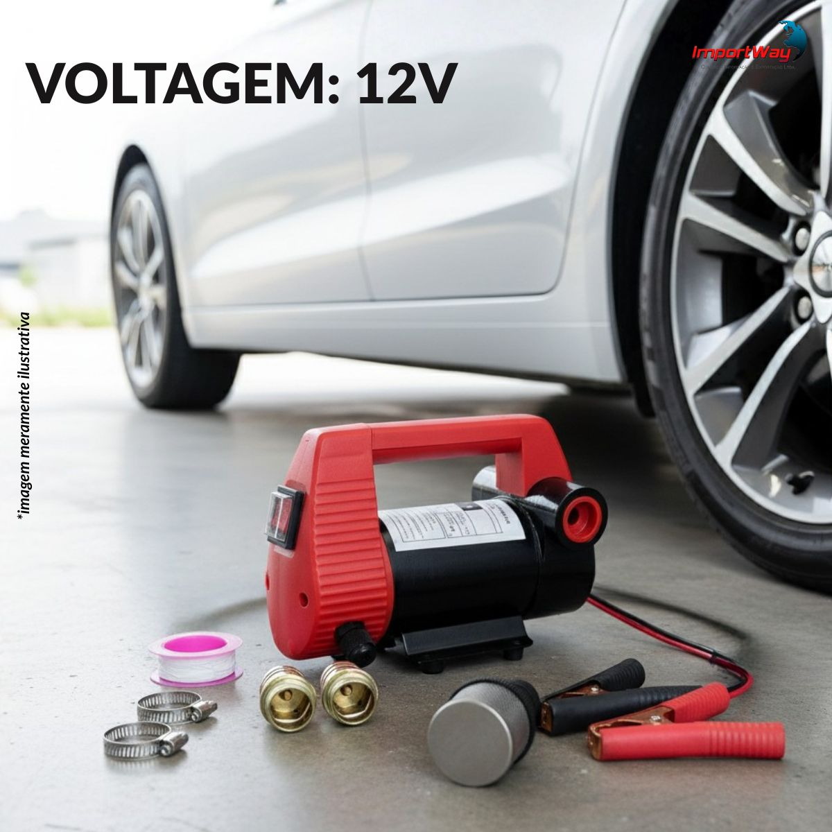 Bomba Elétrica 12v Para Transferência De Diesel 150w Portátil Alta ...