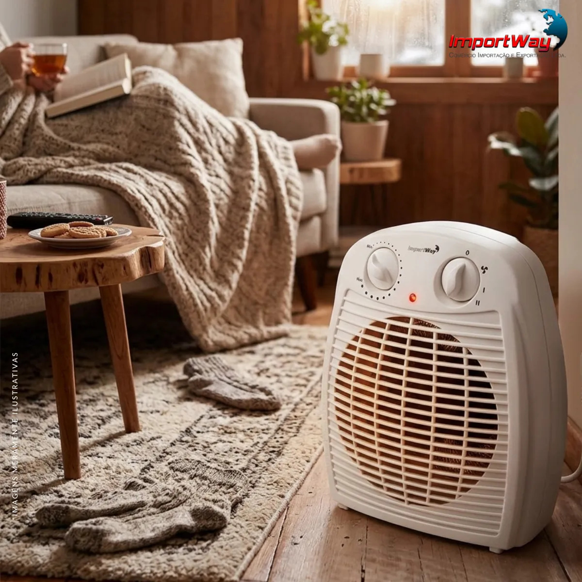 Aquecedor Elétrico 1500w 127v Portátil Para Quarto Sala Escritório Com ...