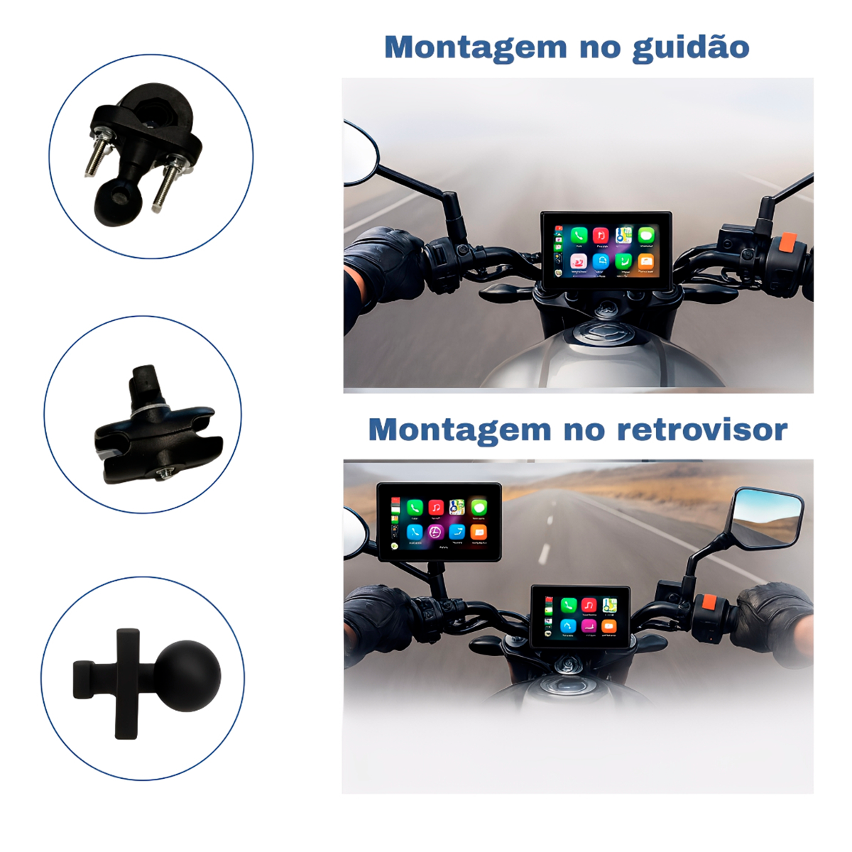 Multimídia Motos 5 Polegadas Kawasaki Ninja 400 2018 até 2026