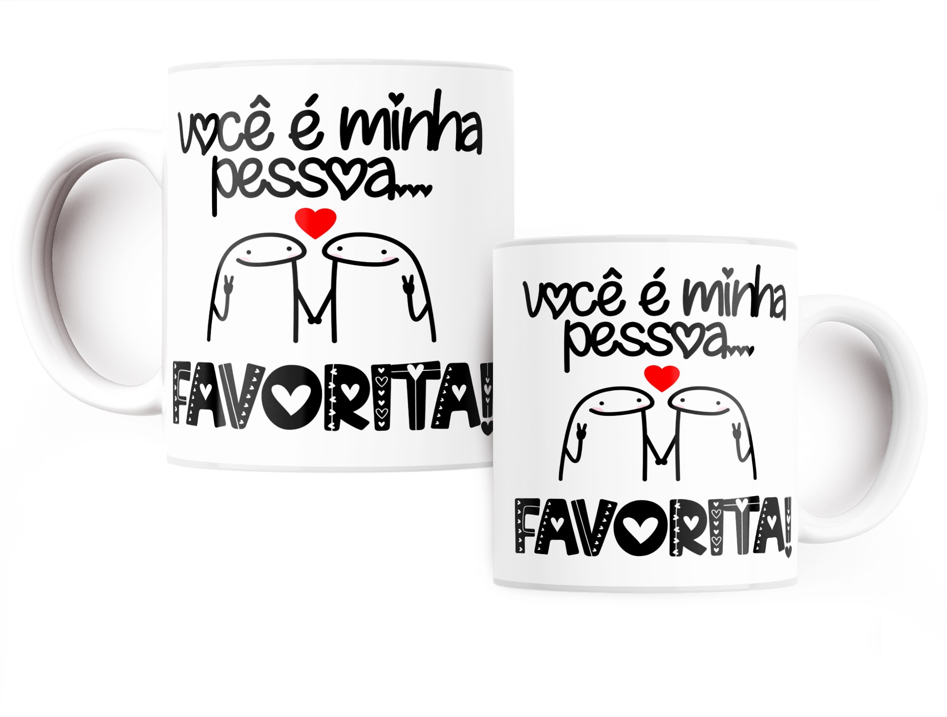 Caneca Personalizada Meme Flork - Meu amor por você é igual