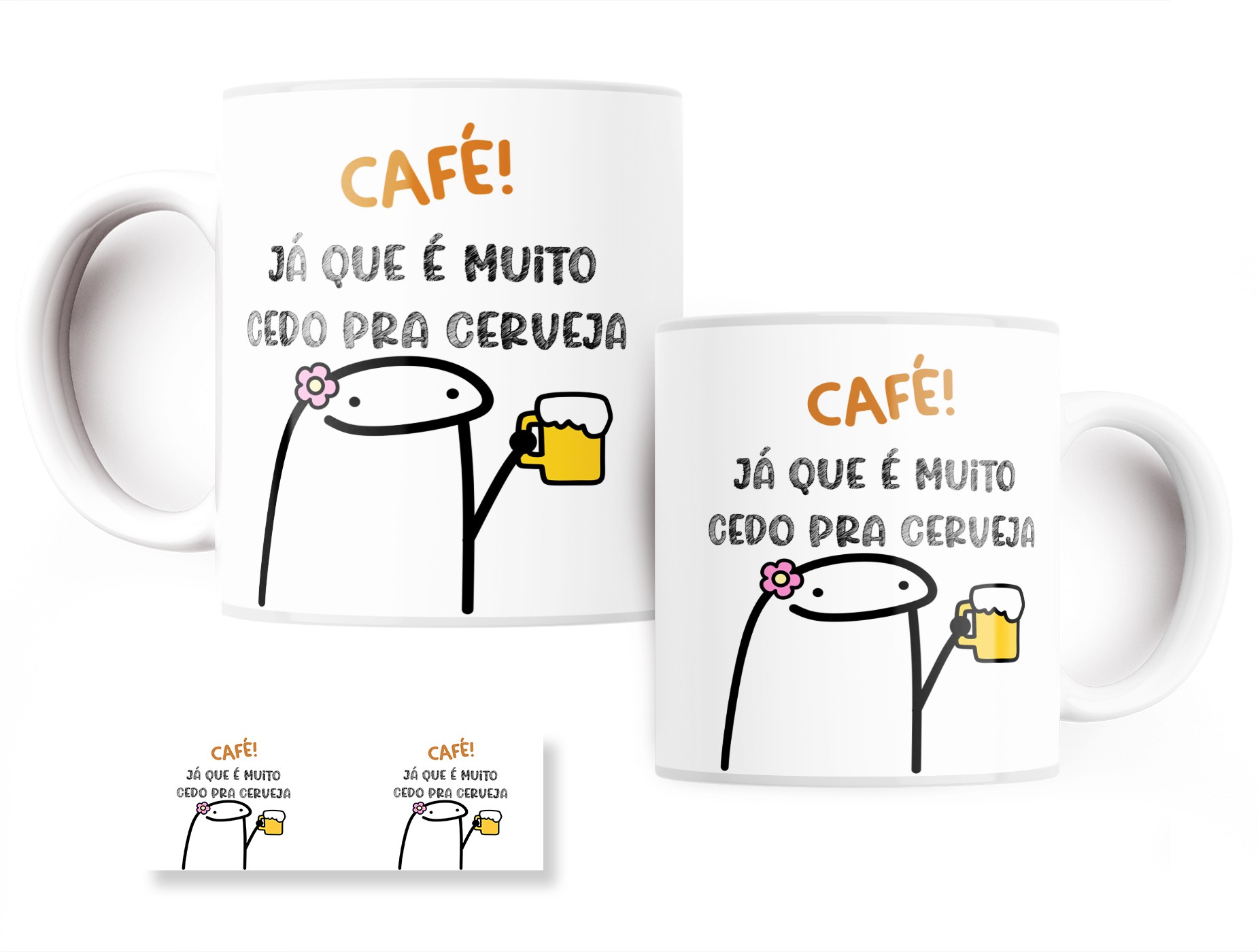 Caneca Flork Meme Tomá um Café eu Vou