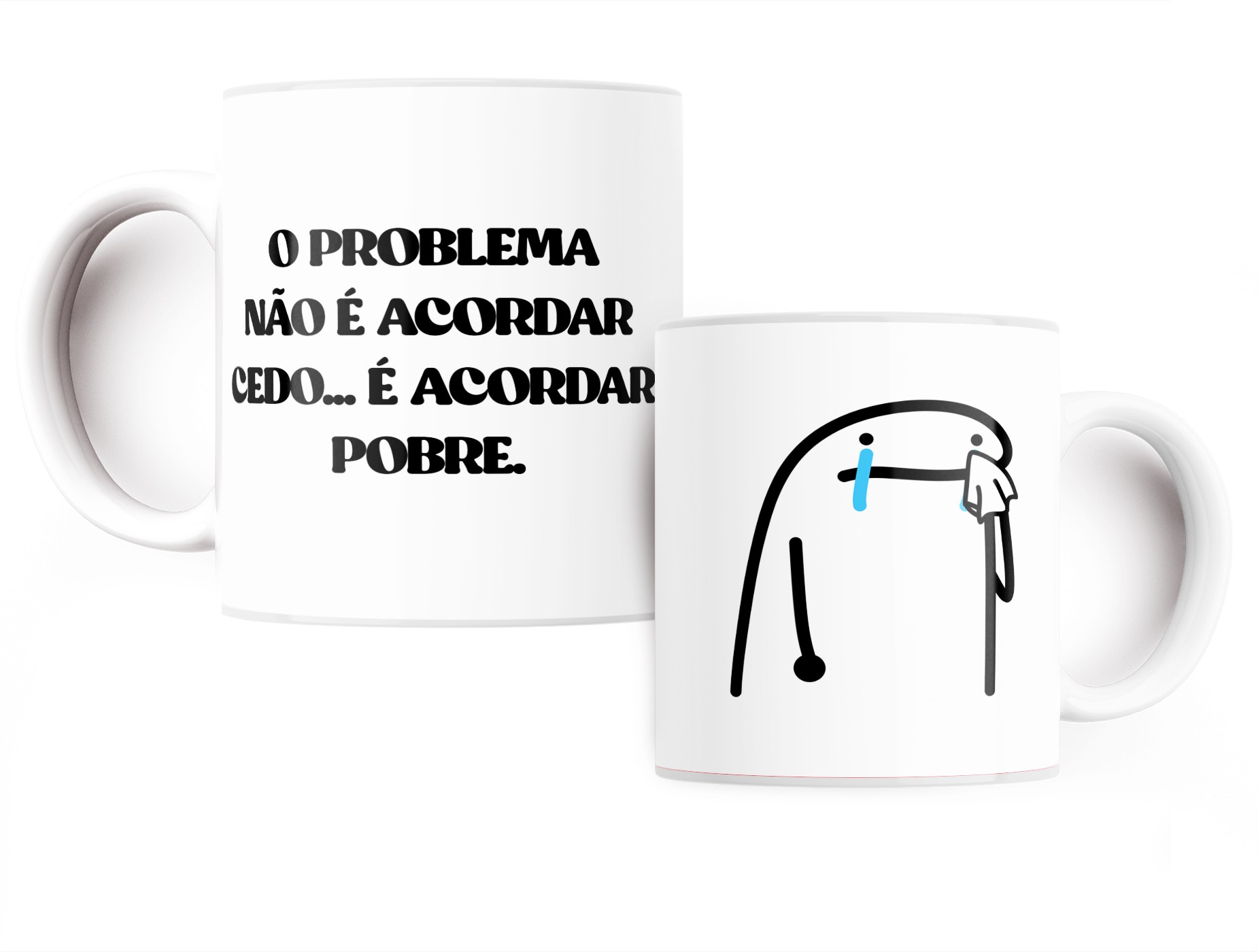 Caneca Meme Flork Ainda Não Acordei