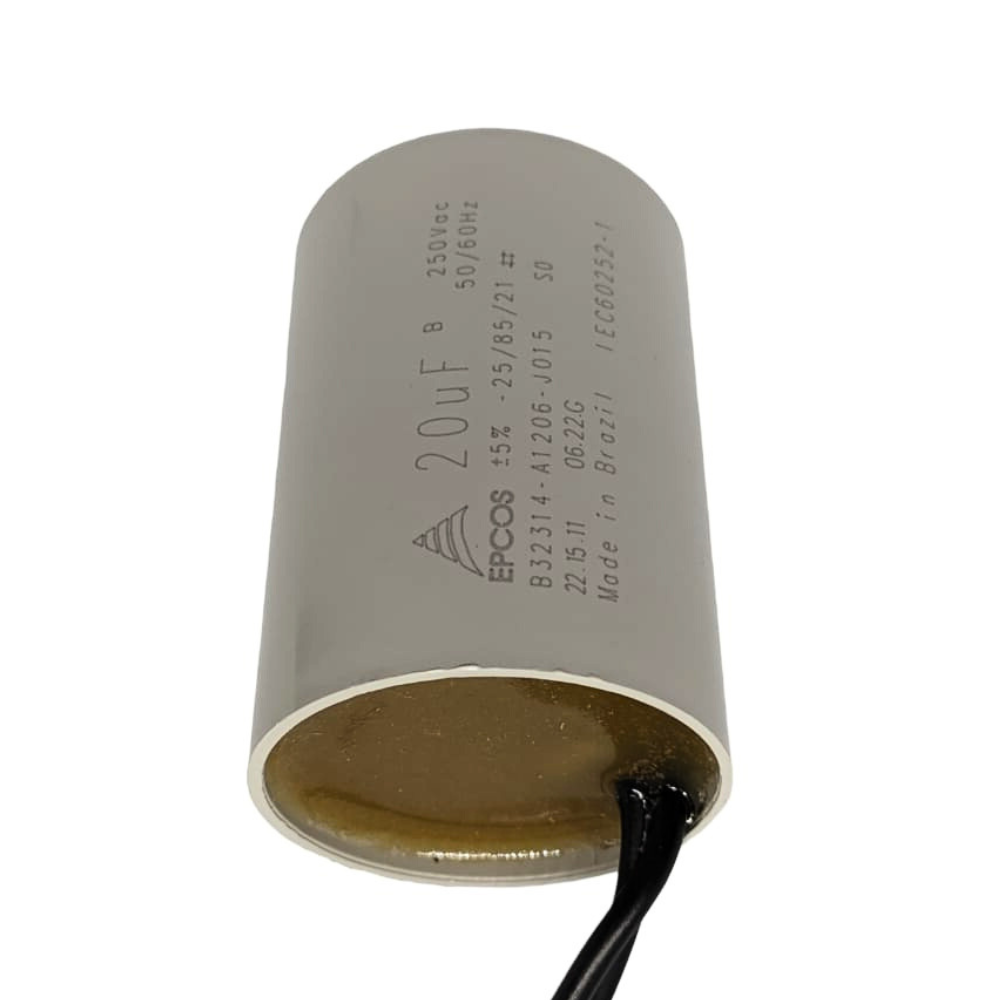 EPCOS 20uf 250VAC Motor Run Capacitor - Round - Stud Mount (20mfd 250V
