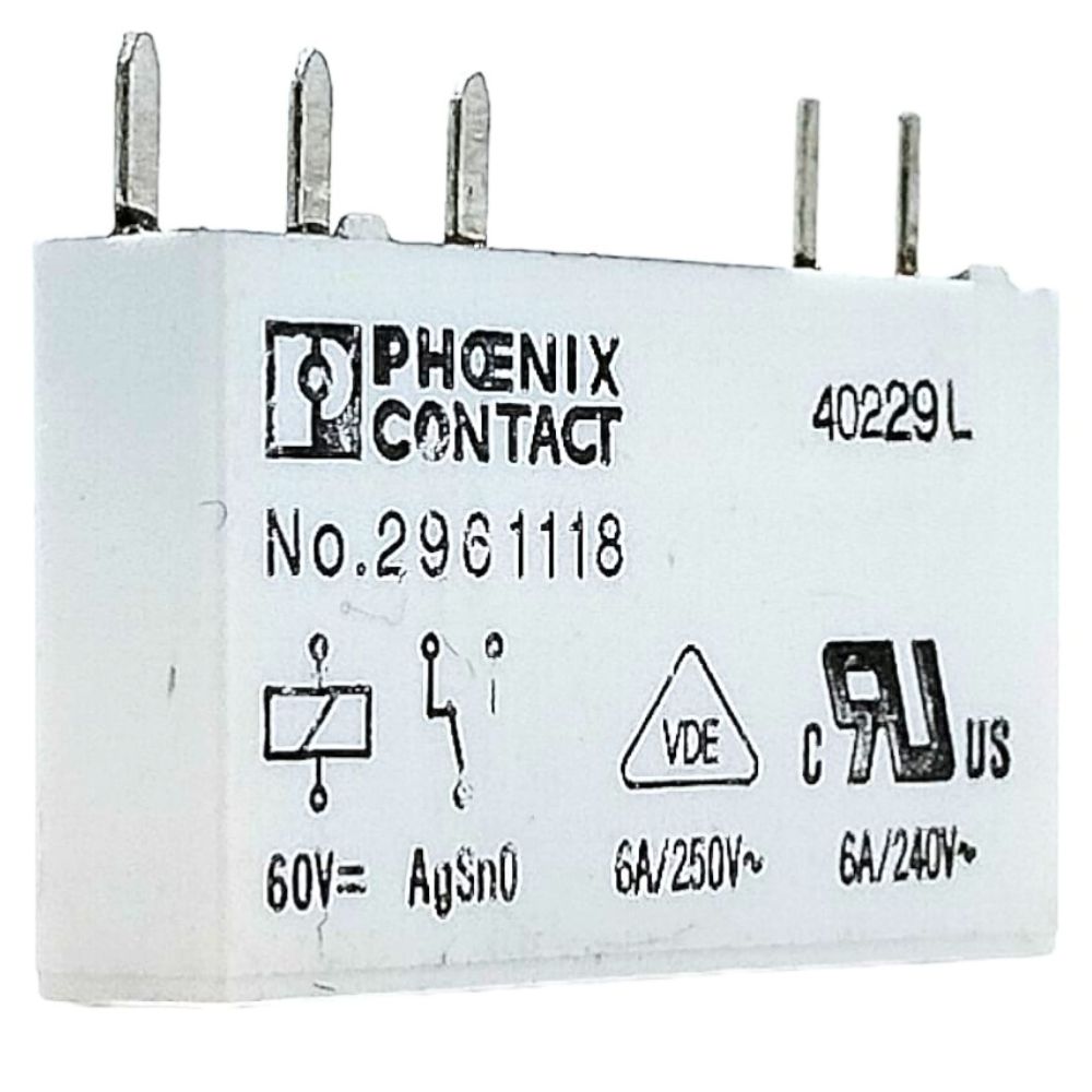 RELE REL 6A 250V 2961118 PHOENIX CONTACT - RS COMPONENTES ELETRÔNICOS