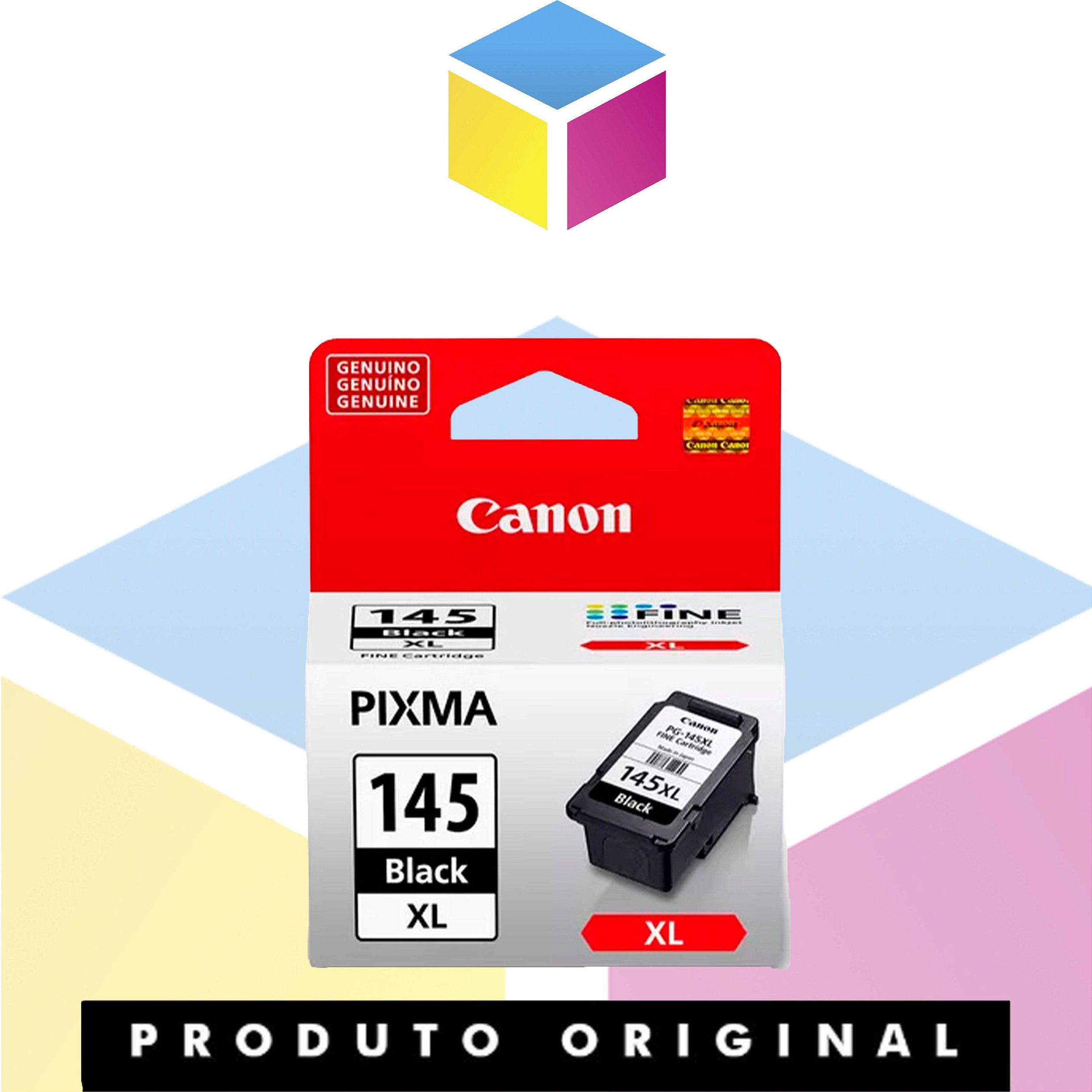 Cartucho de Tinta Canon original PG 145 XL Preto| 12 ml - THS DISTRIBUIDORA