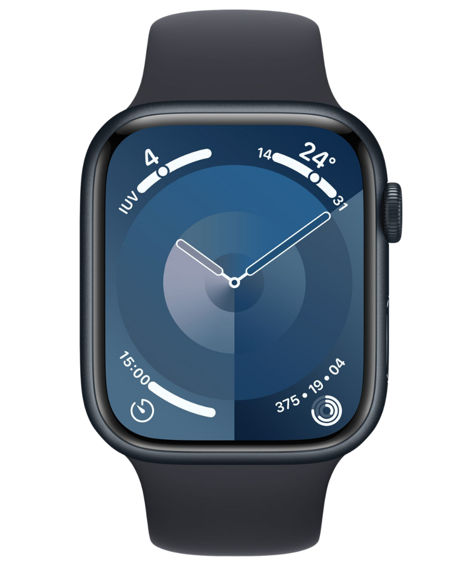 Apple Watch S9 45mm Midnight Sport Band - Espaço Miami Apple Watch S9 45mm Midnight Sport Band - Espaço Miami