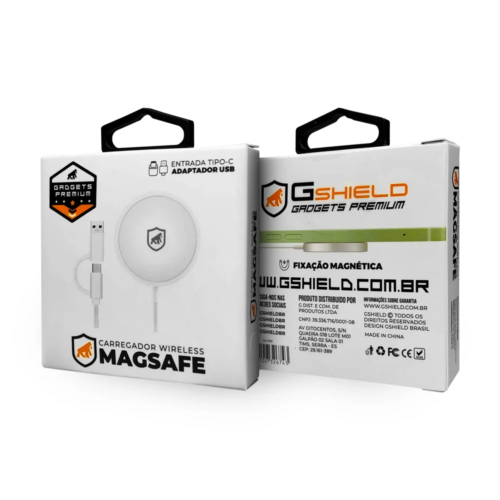 Carregador Magsafe Magnético 15W Wireless - Original GShield - Espaço Miami