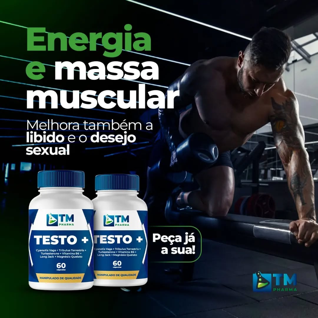 Testo + 60 Caps - TM Pharma - Aumente Sua Testosterona Naturalmente ...
