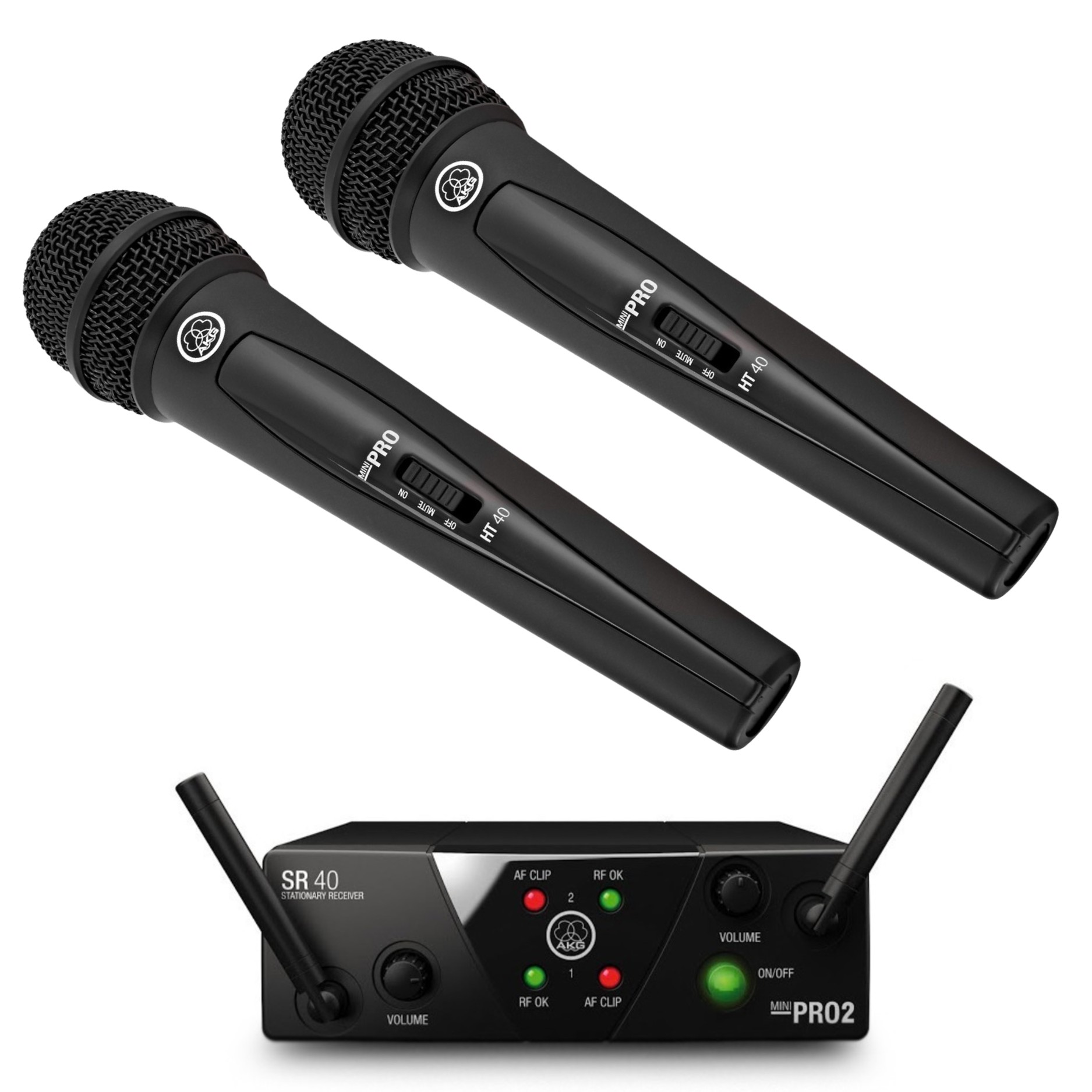 Microfone AKG WMS40 Mini Dual Vocal US25B/D Duplo Set Sistema Sem Fio -  Equipamentos para DJs é Aqui