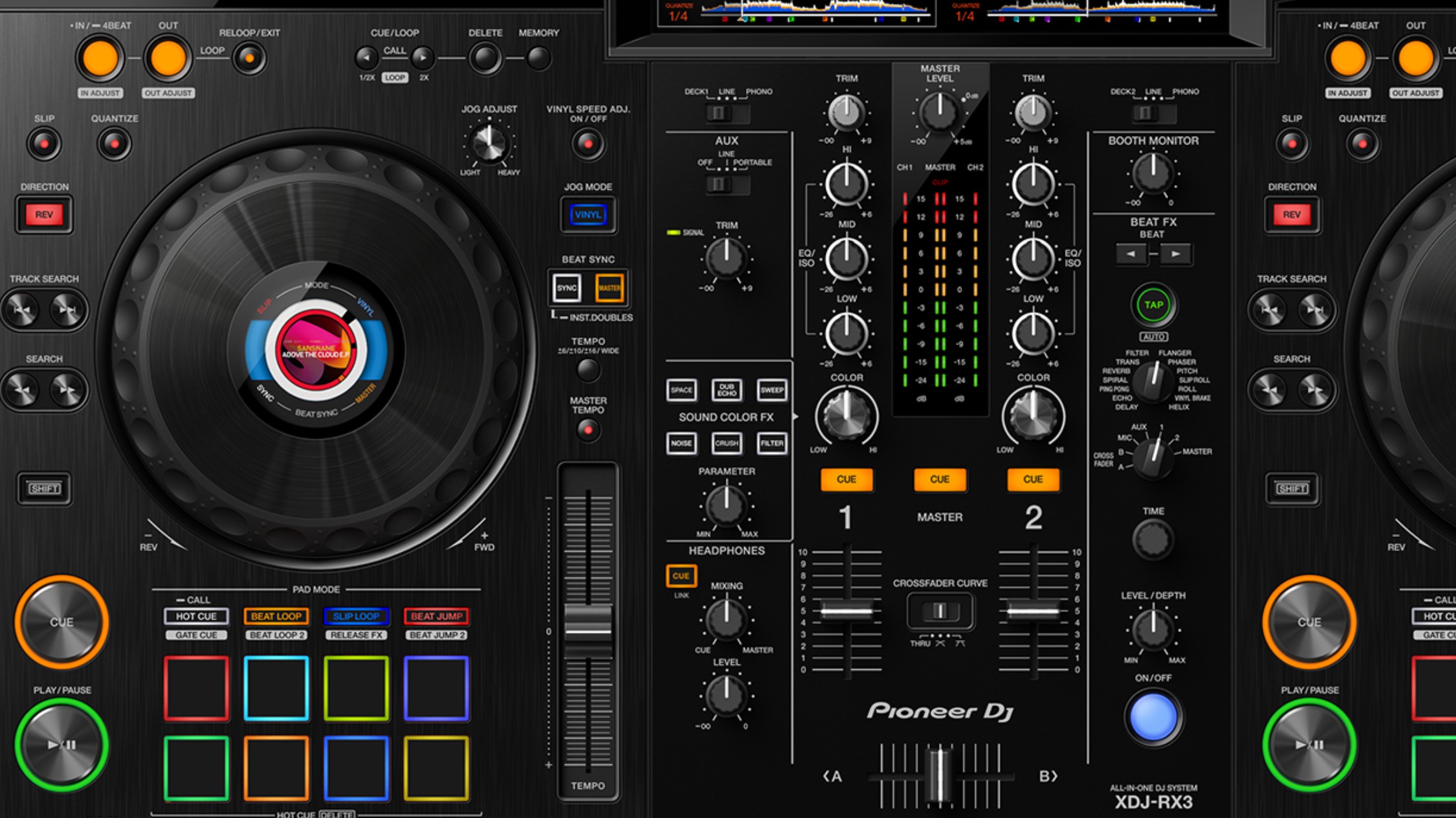 Controlador de 2 Canais Pioneer XDJ-RX3 para Serato e RekordBox ...
