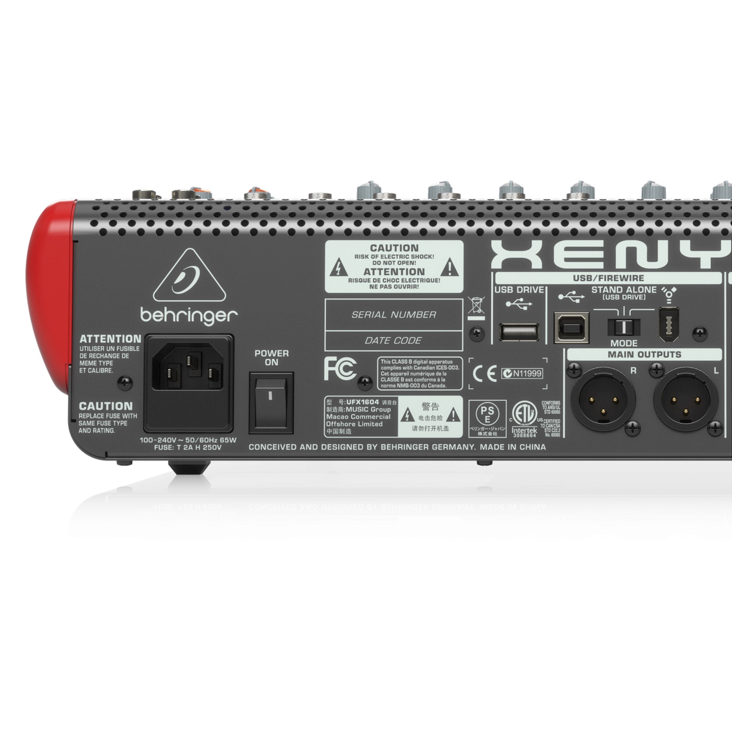 MIXER BEHRINGER XENYX UFX1604 COM 16 ENTRADAS Equipamentos para DJs é