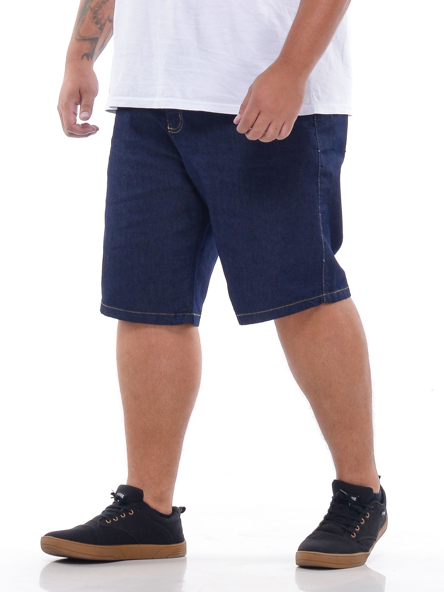 Bermuda Jeans Masculina Plus Size Escura - FLC MODAS